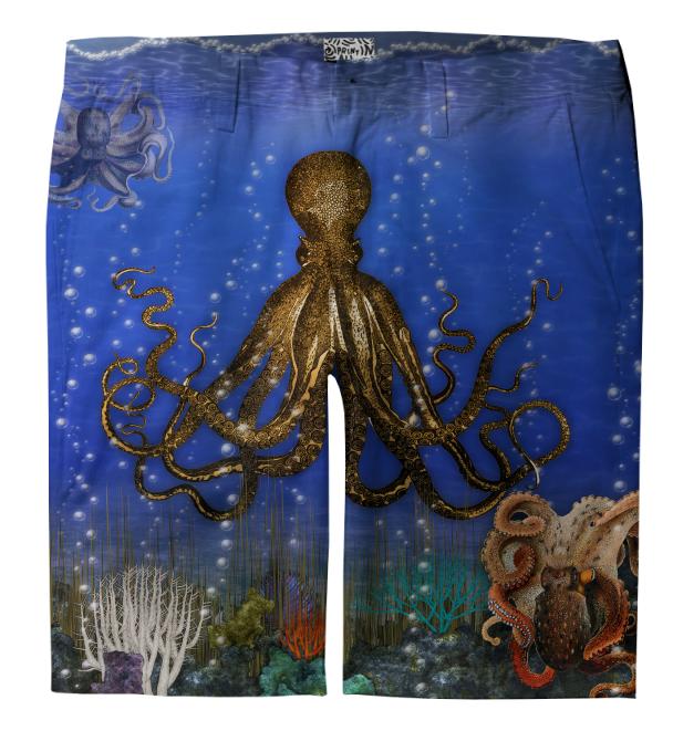 Octopus Lair colorful Trouser Shorts