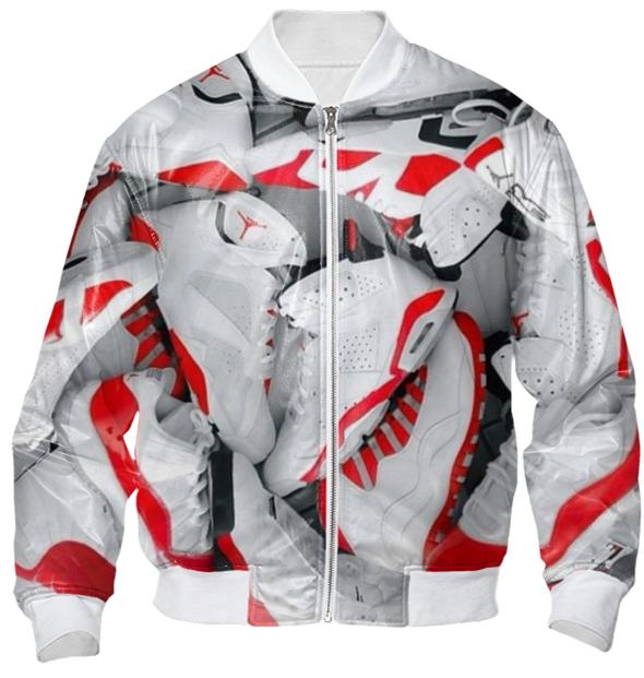 Red White Jordan Bomber Jacket