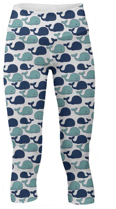 Blue Whales Yoga Pants