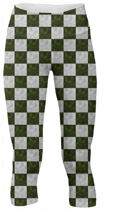 Spring Green Wavy Checkerboard