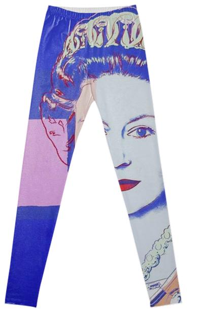 Queen Elizabeth Pop Art Andy Warhol Fancy Leggings