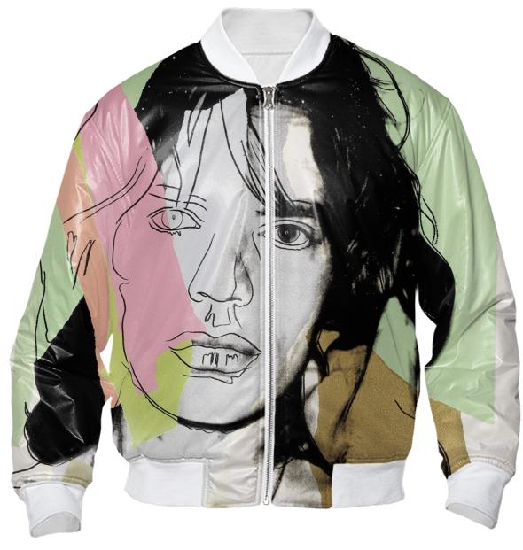 Andy Warhol Mick Jagger Pop Art Mens bomber jacket