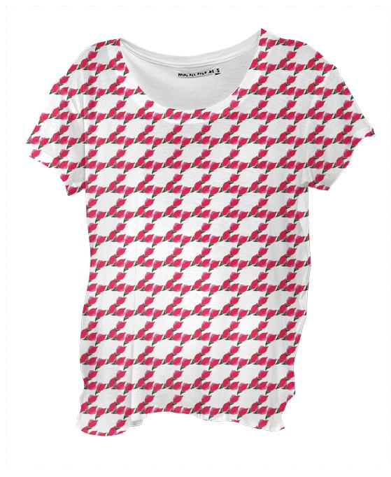 Falling Tulips Drape Shirt