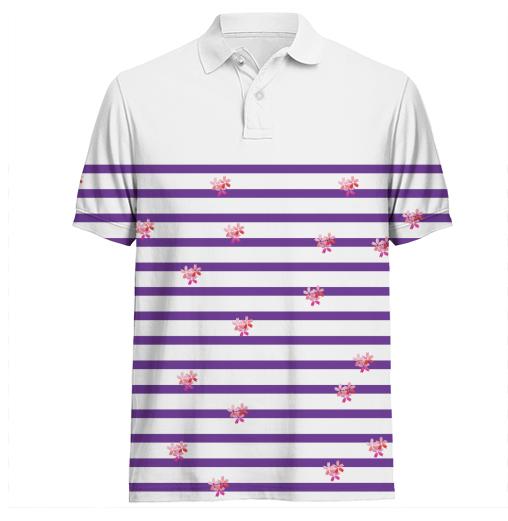 Sakura and Stripes Polo