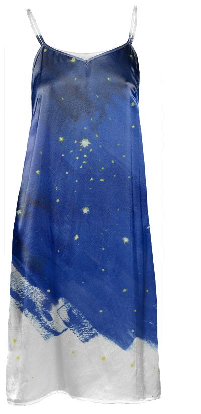 Starry silk dress