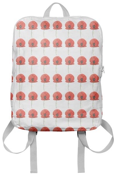 Poppy pattern backpack