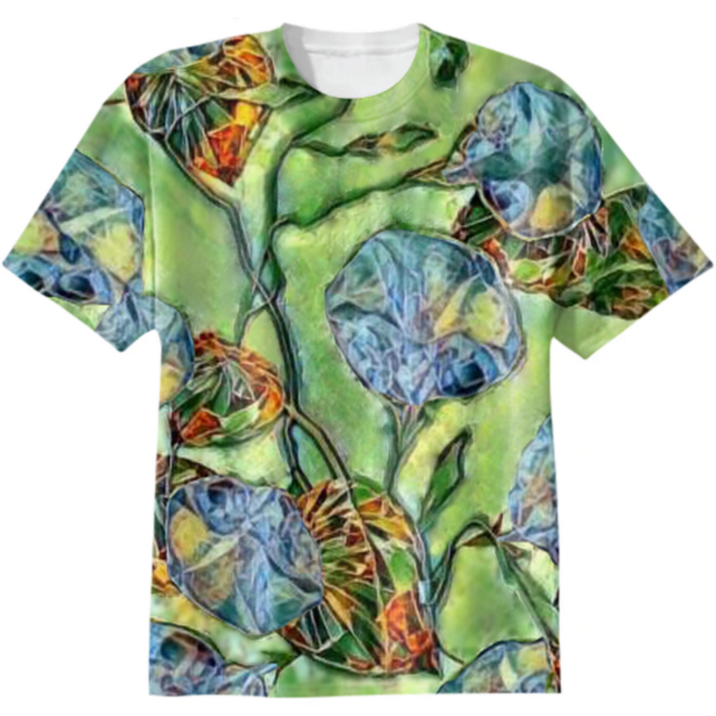 bindweed, crystal, transparent, multicolored, batik, flowers, leaves crystals