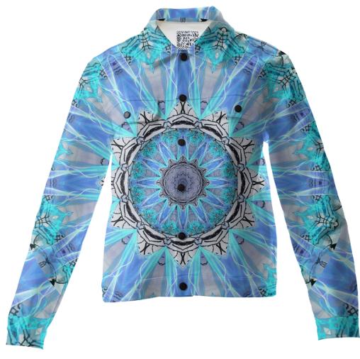 Sapphire Ice Flame Light Bright Crystal Wheel