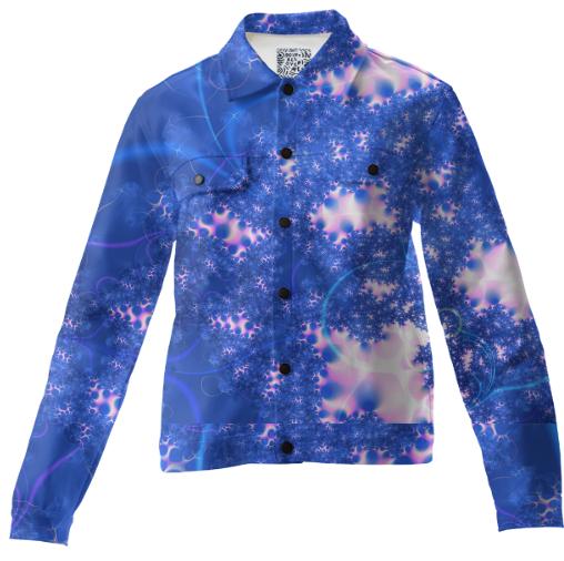 Blue Pink Delicate Abstract Cosmic Growth Osmosis