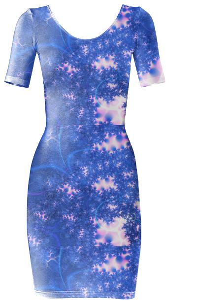 Blue Pink Delicate Abstract Cosmic Growth Osmosis