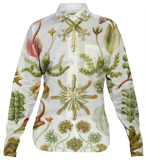Nature Print Button Down Shirt