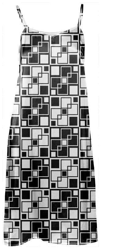Black and white mod geometrical pattern
