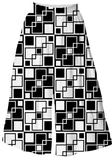Black and white mod geometrical pattern