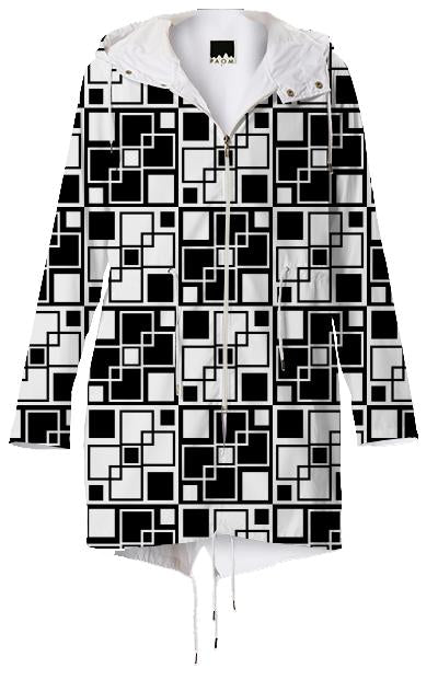 Black and white mod geometrical pattern