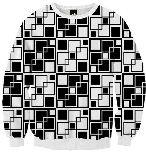 Black and white mod geometrical pattern