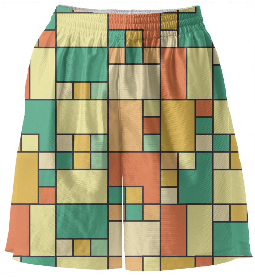 Modern block pattern muted summer