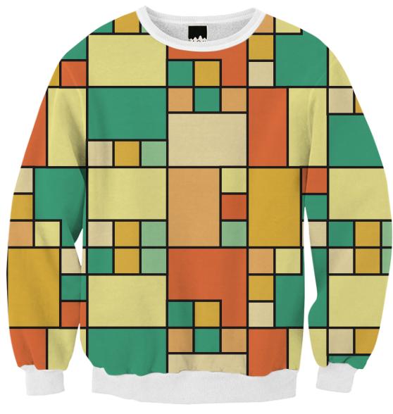 Modern block pattern muted summer