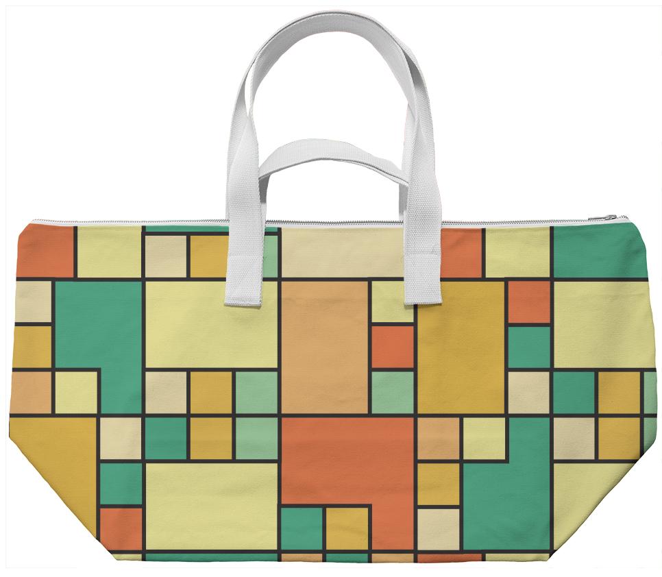 Modern block pattern muted summer