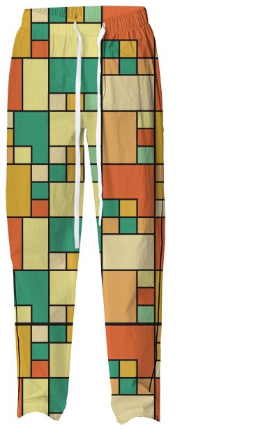 Modern block pattern muted summer