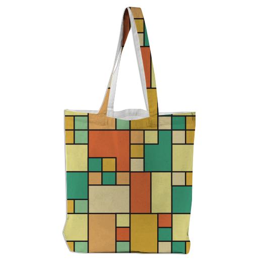 Modern block pattern muted summer