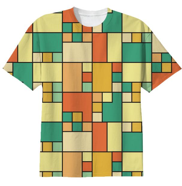 Modern block pattern muted summer