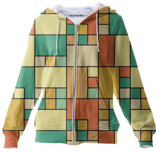 Modern block pattern muted summer