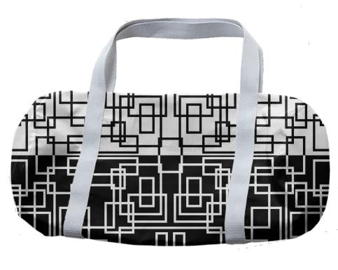 Modern Geometric Squares BW