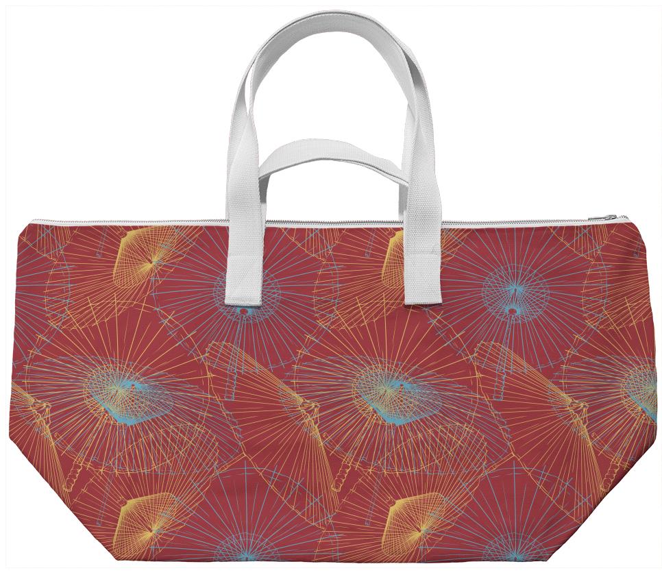 Oriental Inspired Umbrella Print