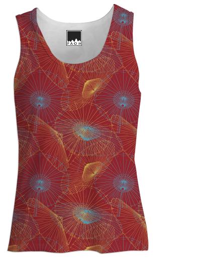 Oriental Inspired Umbrella Print