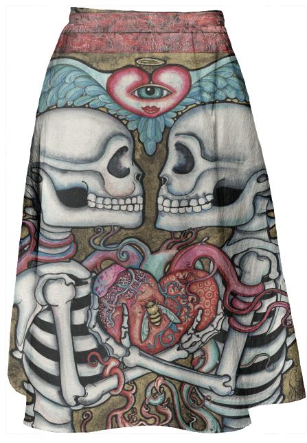 Eternally Bound SKELETON LOVERS skirt