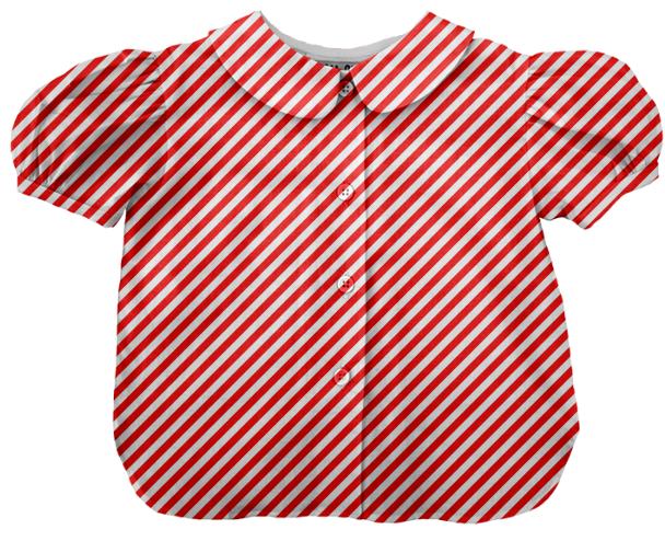 PAOM, Print All Over Me, digital print, design, fashion, style, collaboration, paomkids, Kids Blouse, Kids-Blouse, KidsBlouse, Red, White, Small, Stripe, autumn winter spring summer, unisex, Cotton, Kids