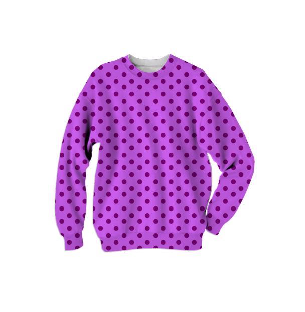 Purple Polka Dot Sweatshirt
