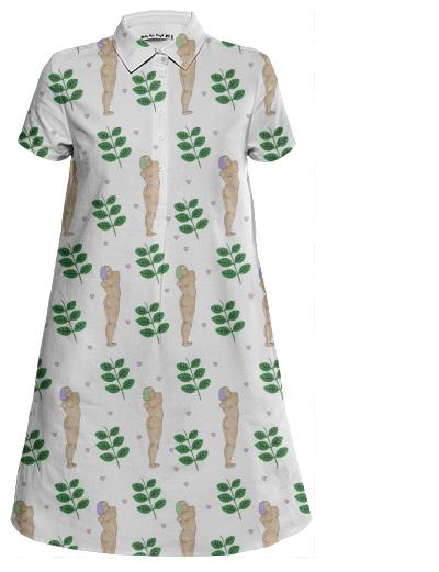 Natural Georgia Shirt Dress