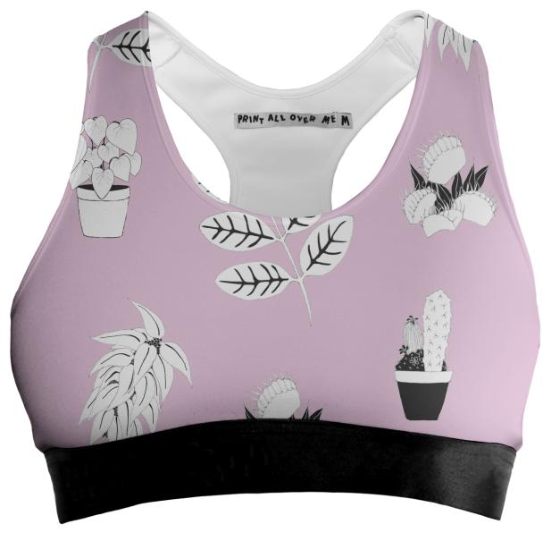 Prickly in Pink Sports Bra