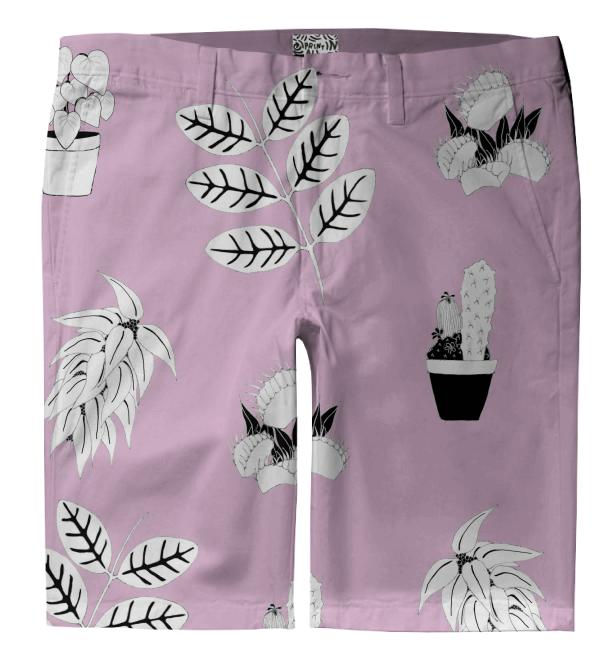 Prickly in Pink Trouser Shorts