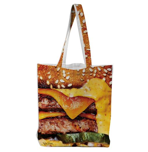 PAOM, Print All Over Me, digital print, design, fashion, style, collaboration, nymag, Tote Bag, Tote-Bag, ToteBag, Big, Burger, autumn winter spring summer, unisex, Poly, Bags