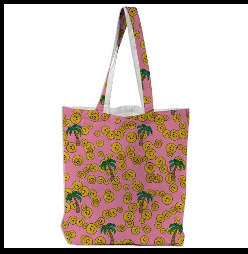 PAOM, Print All Over Me, digital print, design, fashion, style, collaboration, annie-larson, annie larson, Tote Bag, Tote-Bag, ToteBag, Smiley, autumn winter spring summer, unisex, Poly, Bags