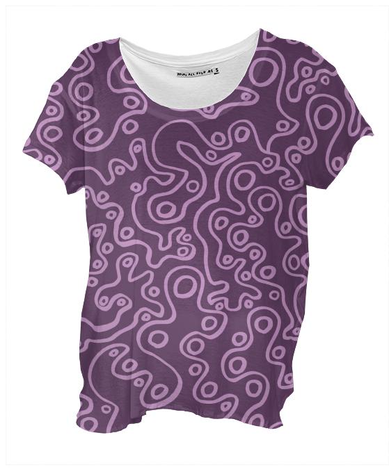Purple Bubble Drape Shirt