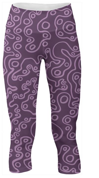Purple Bubble Yoga Pants