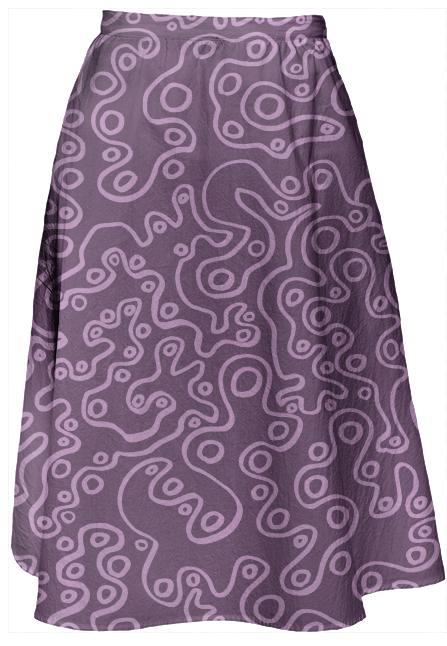 Purple Bubble Midi Skirt