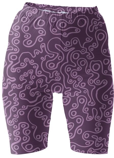 Purple Bubble Bike Shorts