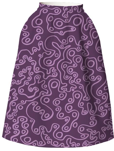 Purple Bubble Neoprene Full Skirt