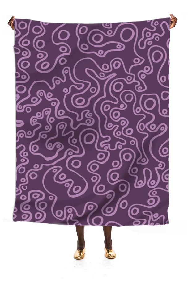 Purple Bubble Silk Scarf