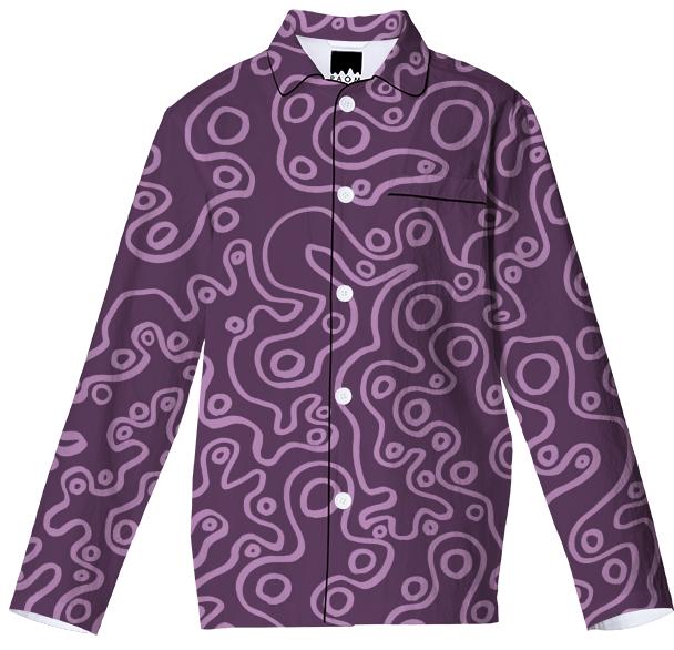 Purple Bubble Pajama Top