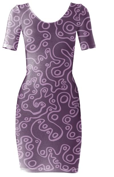 Purple Bubble Bodycon Dress