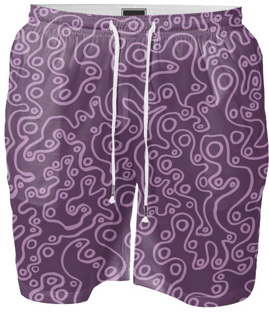 Purple Bubble Swim Shorts
