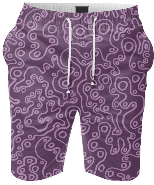 Purple Bubble Summer Shorts