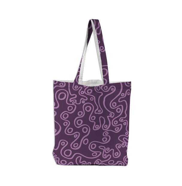 Purple Bubble Tote Bag