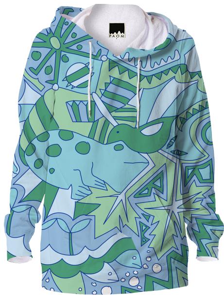 Abstract Animals Pullover Hoodie