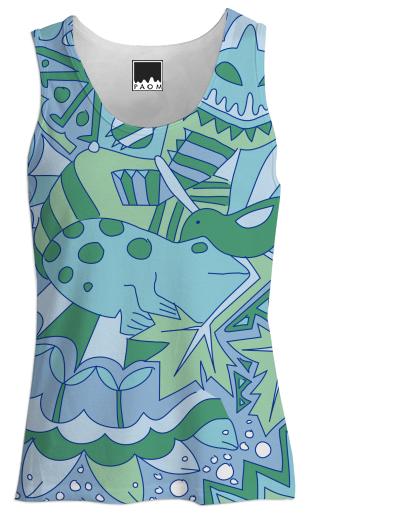 Abstract Animals Womens Tank Top
